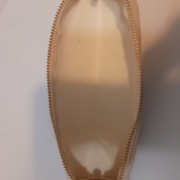 PU LeatherSmall Slim Cosmetic Pouch Storage Waterproof Zipper Pouch White - Picture 4 of 4